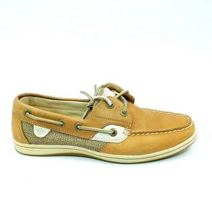 Sperry Womans Lace Front Boat Shoe Tan‎ Leather 6.5